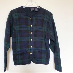 Vintage Plaid Cardigan